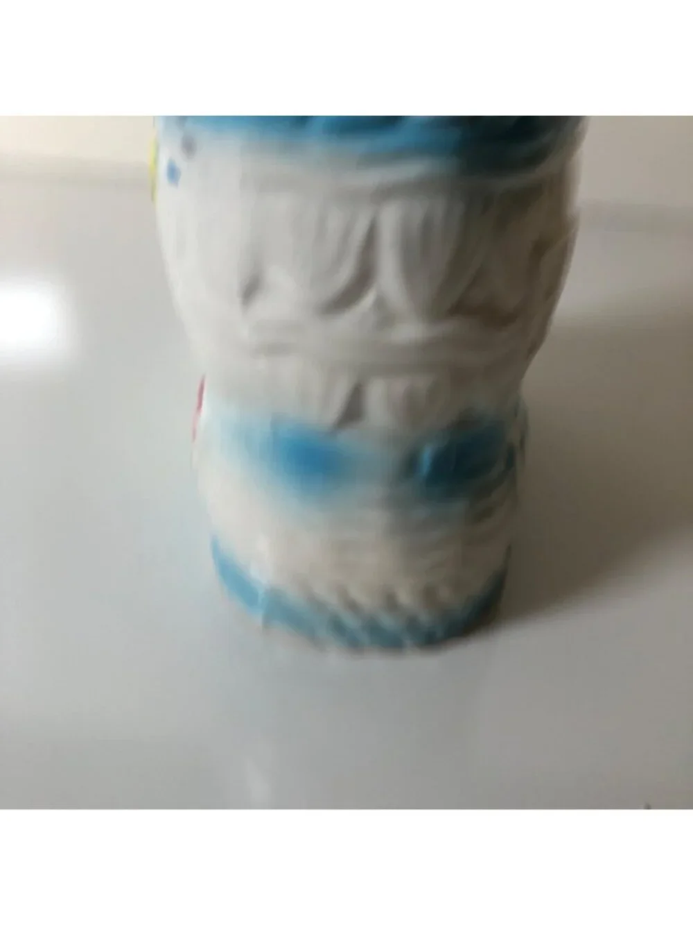 Vintage Baby Boot Planter Ceramic Nursery Decor Noahs Ark Animals Blue White